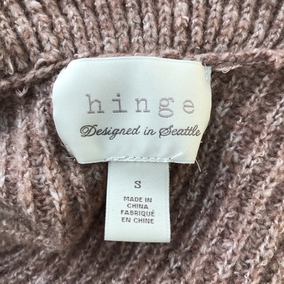 {Hinge.} Brown taupe heather drape cardigan, S - Picture 6 of 7